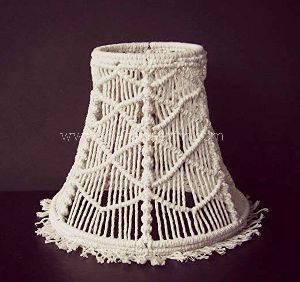 Cotton Home Decor Handmade Macrame Table Lamp Shade