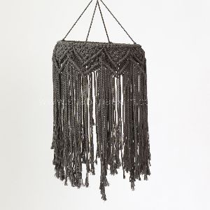 Cotton Indian Bohemian Lampshade Macrame Chandelier