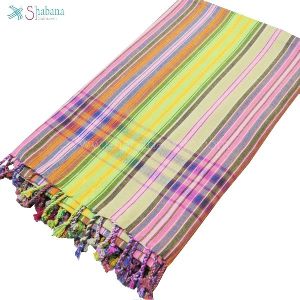 Customized Stripe Kikoy Cotton Bath Beach Towel