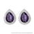 Amethyst earrings cz sterling silver