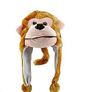 Monkey Face Shaped Warm Stuffed Child Winter Cap