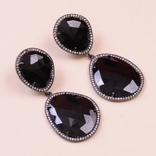 Black Spinel 925 Sterling Silver Earring