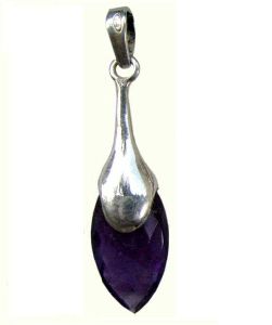 Sterling Silver with Amethyst Pendant