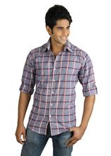 Slim Fit Cotton Casual Checkered Shirt
