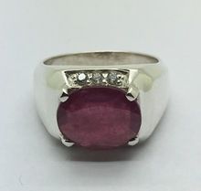 Bangkok ruby silver mens ring