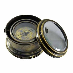 Antique Brass Compass