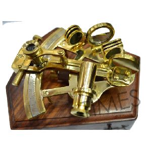 Nautical Sextant With Box