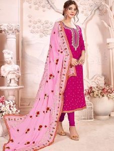 Gota Patti Work Churidar Straight Suits