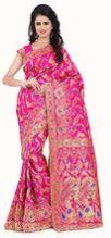 Pink Banarasi Silk Saree