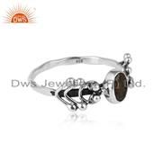 Citrine Gemstone Designer 925 Sterling Silver Oxidized Ring Jewelry