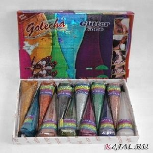 Glitter Henna Cones for shining and glittery experience