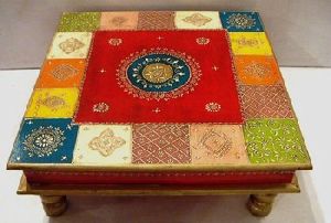 Wooden Painted Bajot Table