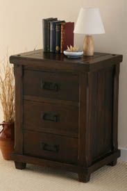 Baku Dark Solid Mango Bedside Cabinet