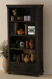 Baku Dark Solid Mango Bookcases