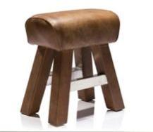 WOODEN CANVAS SMALL STOOL