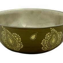 Hand painted stainless steel dinnerware bowl