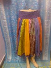 vintage silk patchwork bobbin skirt