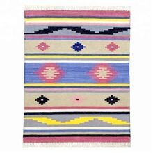 cotton hand woven design rug