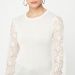 CODE Floral Lace Bishop Sleeve Top