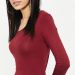 CODE Solid Full Sleeves Scoop Neck Top