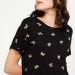 FAME FOREVER Metallic Butterfly Round Neck Top