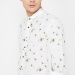 V DOT Floral Print Long Sleeves Shirt