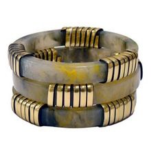 Fashion accessories resin bangles with brass work