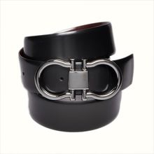 Designer buckle men leather belt