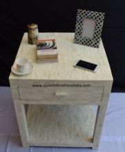 bone inlay side table