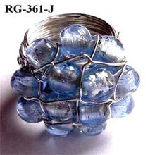 Glass beads wire rings