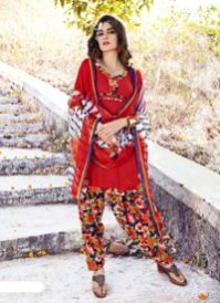 Red Colored Women\\\'S Leon Crepe Fabric Suit.