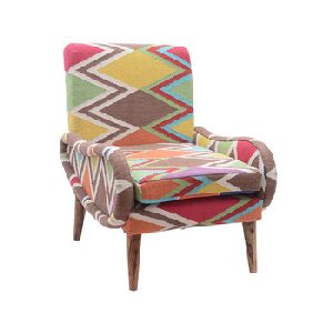 Multi color Living Room Wooden Chair
