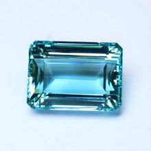 Aquamarine Faceted Octagon Loose Semi Precious Gemstone