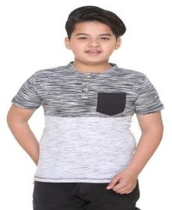 Henley neck designer t-shirts for kids