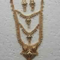 Gold Plated Jewelry Layer Long Necklace Set