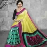 printed khadi saree