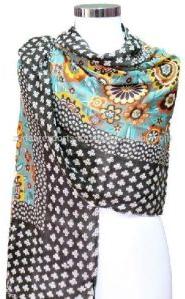 fine wool printed scarves and shawl