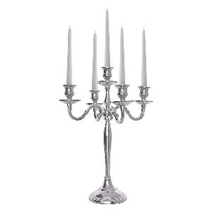 5 Arm Silver Candelabras