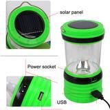 PORTABLE LED WHITE SOLAR AC POWERED CAMPING LAMP