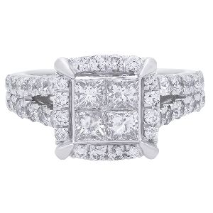 -Cut Diamond Engagement Ring