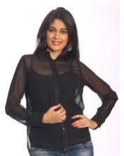 Black Georgette Shirt