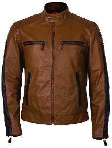 Biker Lite Long Sleeve Round Neck Leather