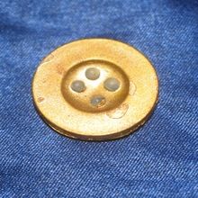 Matte gold plastic shank button for cloths
