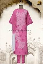 INDIAN DESIGNER LUCKNOW CHIKAN CASUAL WEAR COTTON UNSTITCHED SUIT