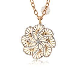 Captivating Intricacy Golden Pendant