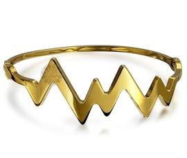 Contemporary Gold Bangle