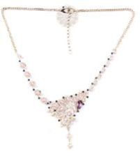 Multicolor Floral Silver Necklace