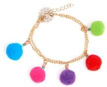 Pom Pom and Beads Anklet