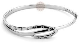 Sterling Silver Leaf Bangle