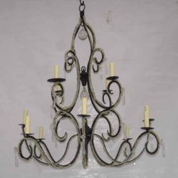 arm Glass crystal iron chandelier